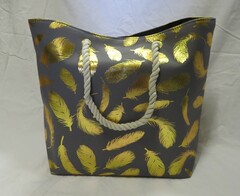 The Grey Bag with Gold Feathers